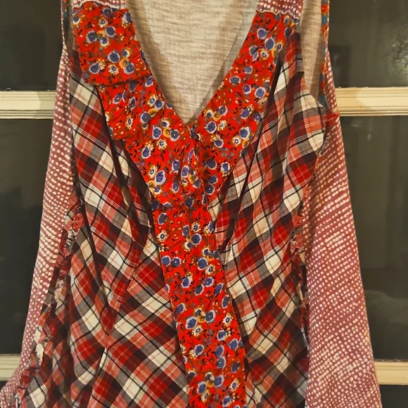 One September/ Anthro Top. Mixed Fabric - Picture 2 of 6